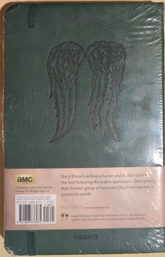 Daryl Dixon: The Walking Dead Hardcover Ruled Journal 192 Pages **SEALED** fr/sh
