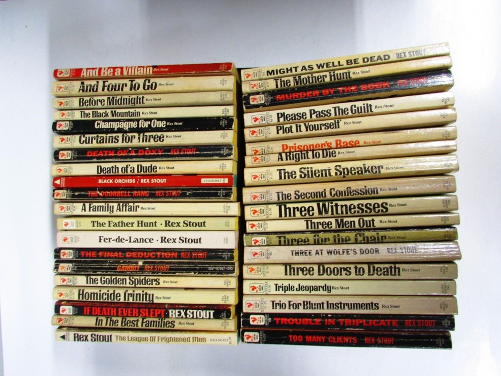 Vintage Rex Stout, Nero Wolfe 38 Paperback book lot