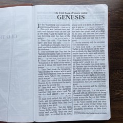 NKJV Holy Bible Super Giant Print Reference Edition Red Letter Leather Worn