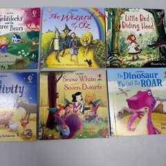 Lot Of 6 Usborne First Sticker Books, Dinosaur,Riding Hood,Wizard Of Oz