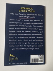 Workbook: Stolen Focus by Johann Hari: Why You Cant Pay Attention and How to…