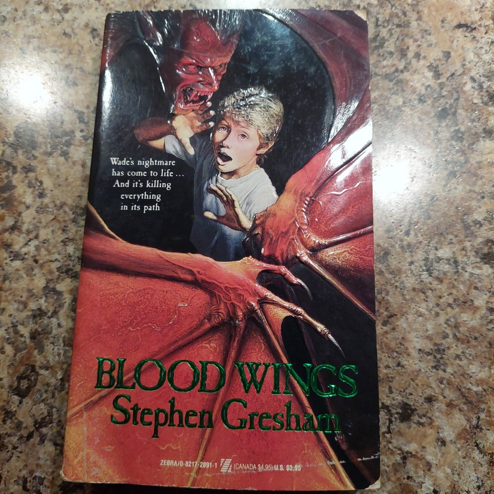 Blood Wings by Stephen Gresham 1990 1st Print Vtg Zebra Horror Paperback