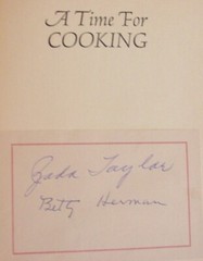 A Time for Cooking, Taylor and Herman, 1963 California-Style Recipes, 244 Pages
