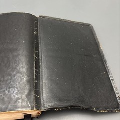 Vintage Holy Bible Black Hand-Grained Morocco Leather Lined Cambridge England