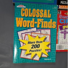 Kappa Word Search Puzzle Books Lot 4 Large Print Jumbo Word-Finds Colossal