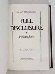 Full Disclosure: William Safire. Franklin Library. First Edition. Leather. 1977