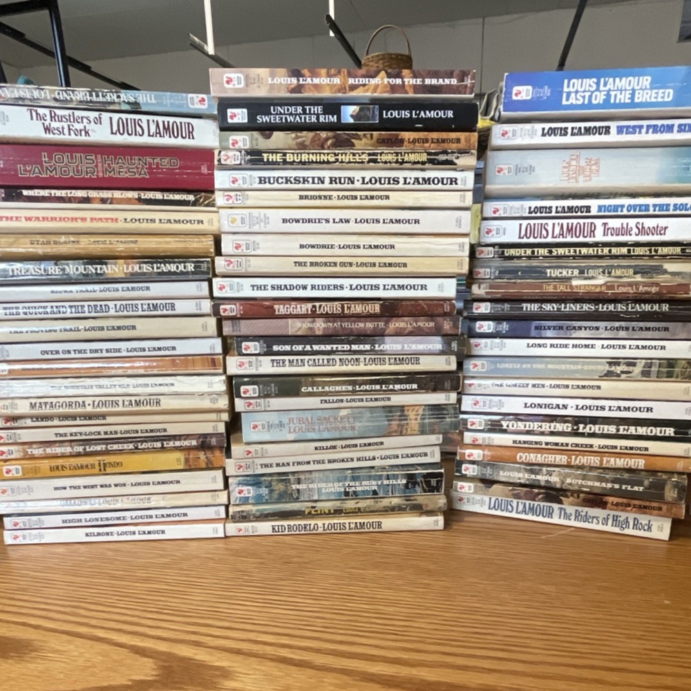Louis L’Amour Western Fiction Paperback Novel Book Lot – 60 + Titles – The West