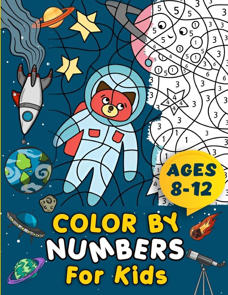 RR Publishing Color By Numbers For Kids Ages 8-12 (Paperback)