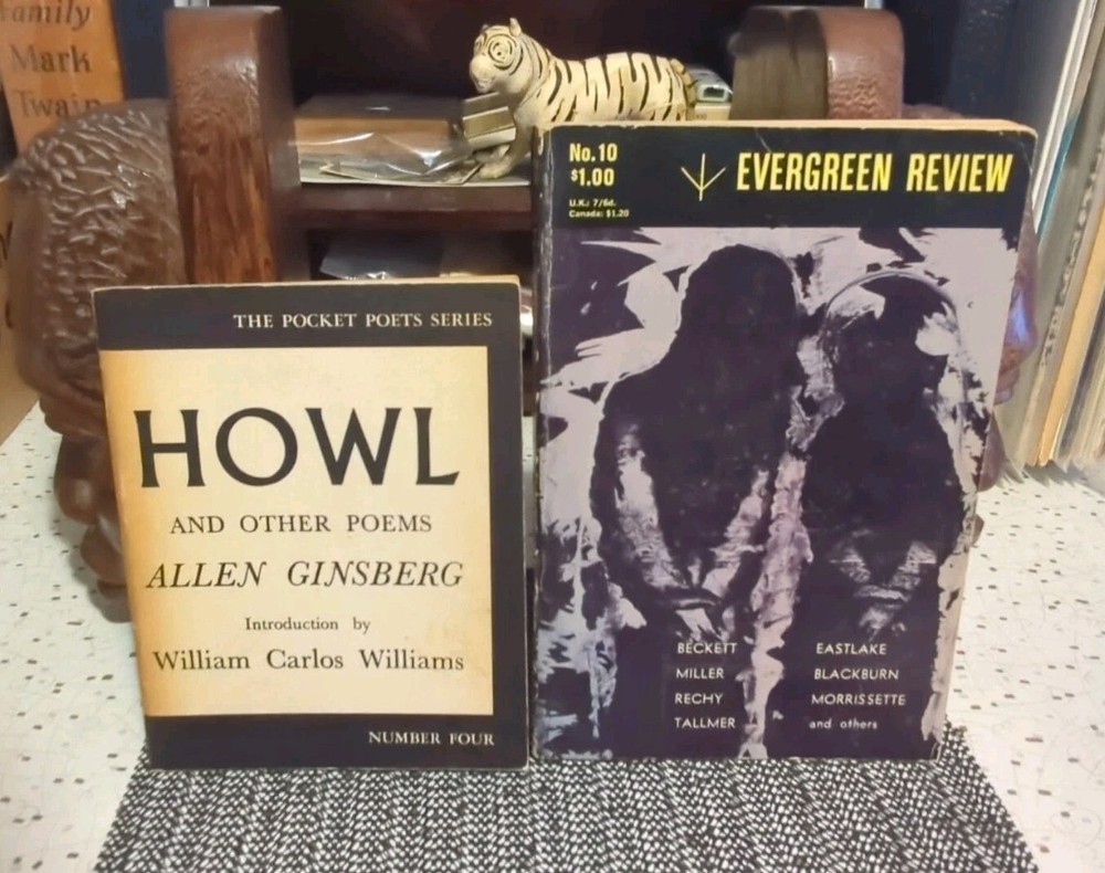 Allen Ginsberg Lot Howl 4th Printing & Evergreen Review #10 Notes Recording Howl