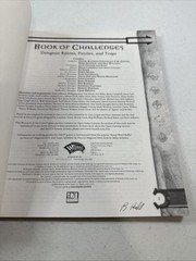 Book of Challenges: Dungeon Rooms, Puzzles, and Traps (Dungeons & Dragons d20 3.