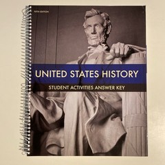 BJU Press United States History Student Activity & Answer Key No Writing