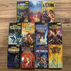 Vintage Lot Of 11 Daw Sci Fi Yellow Books Bradley & Tubb