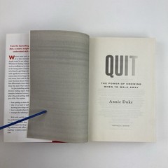 SIGNED Quit : The Power of Knowing When to Walk Away by Annie Duke (2022, HC)