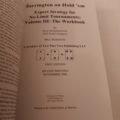 Harrington on Hold 'Em: The Workbook : Expert Strategy for No-Limit Tournaments