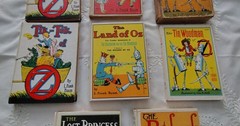 Vintage Wizard of OZ-L. Frank Baum Book Set of 7 Hardcover-1 Paper-Reilly & Lee