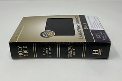 Holman KJV Large Print Compact Bible Black Premium Bonded Leather Red Letter