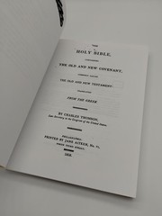 The Holy Bible: Containing The Old And New Covenant Vol 3 Proverbs- Malachi
