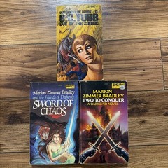 Vintage Lot Of 11 Daw Sci Fi Yellow Books Bradley & Tubb