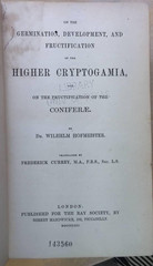 HIGHER CRYPTOGAMIA and the Fructification of the CONIFERAE.