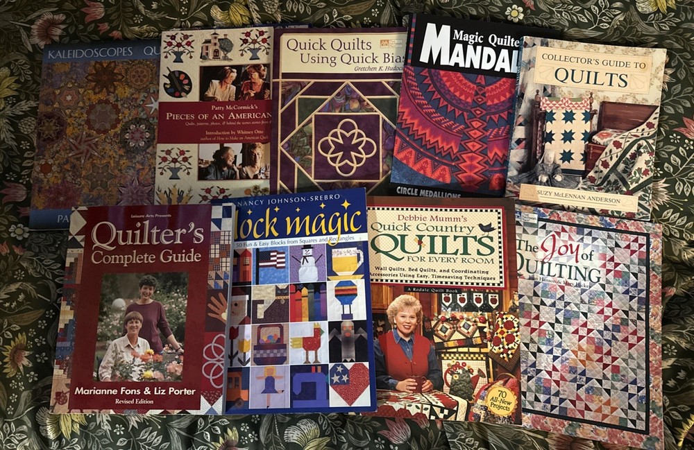 Quilting Books Lot of 9 Paperback Quilters Books Mandala Country Folk