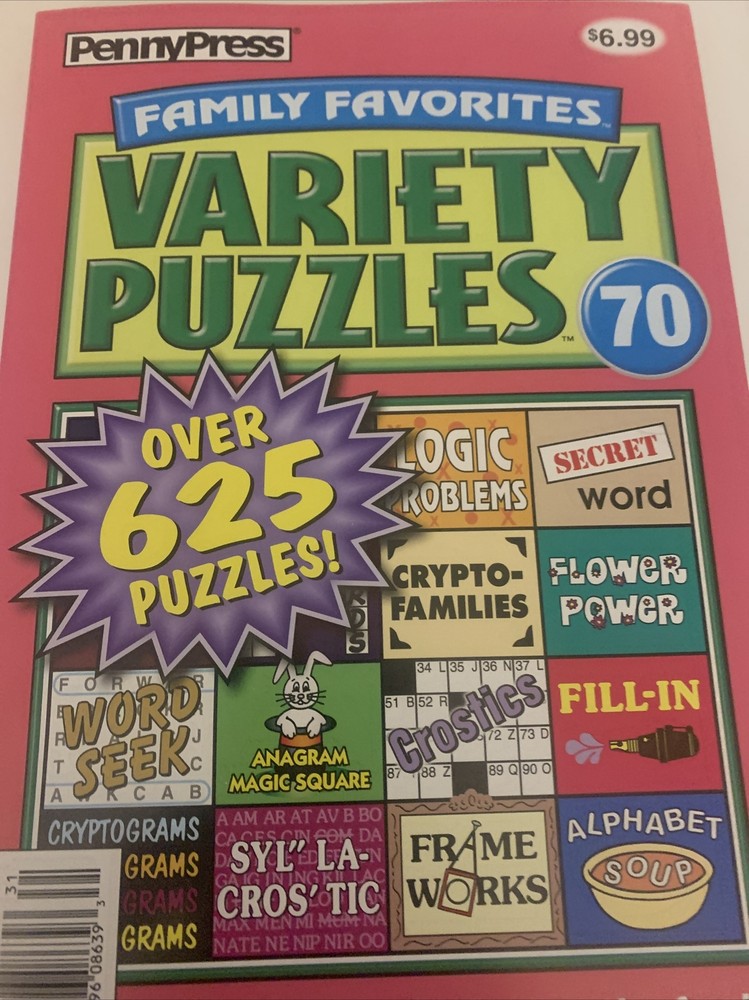 Family Favorites Variety Puzzles #70 Over 625 Puzzles