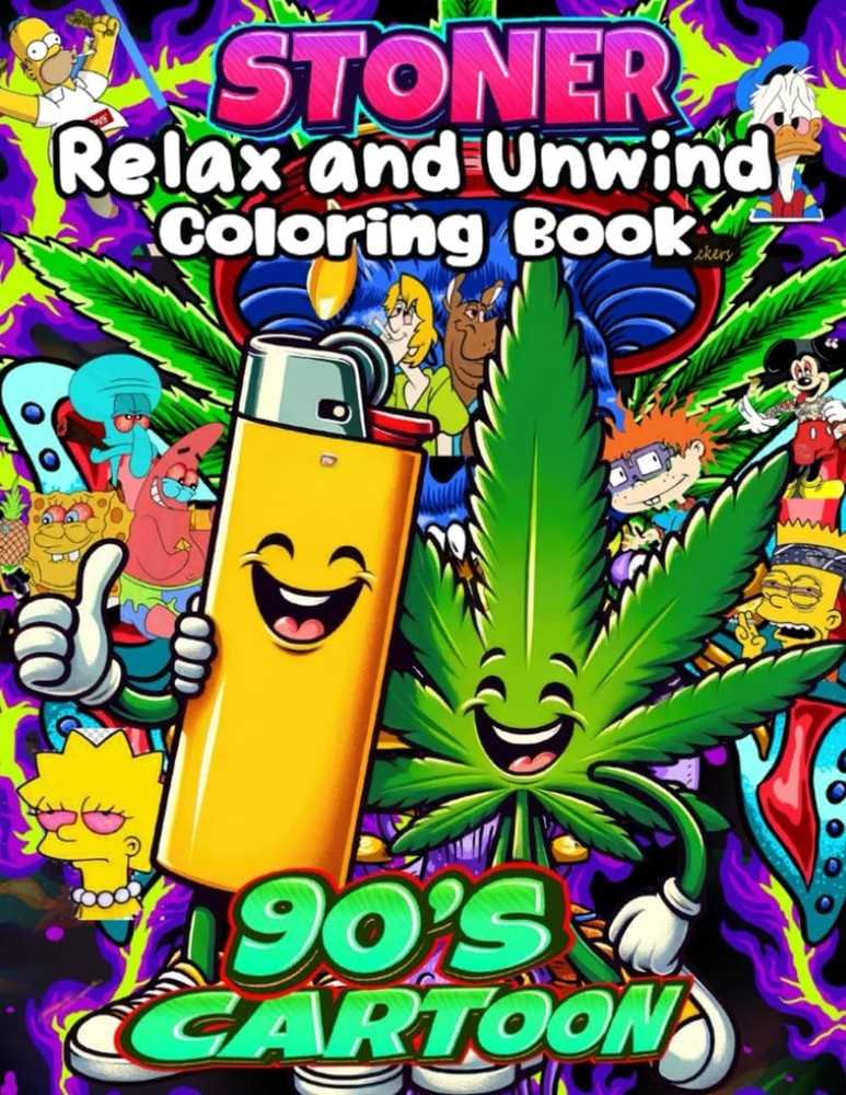 Stoner Coloring Book: 50+ Trippy & Psychedelic Designs for Stress Relief and Rel