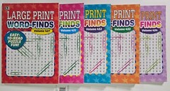 5 Large Print Word-Finds Puzzle Books Kappa Games Vol #427-434 ~ Search,Hunt NEW