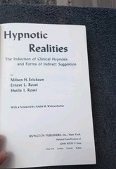 1976 HYPNOTIC REALITIES Hardcover Milton Erickson Clean Pages Fst Ship