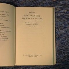 karl barth deliverance to the captives hc sermons & prayers harper 1961 1st ins