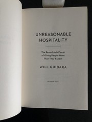 Unreasonable Hospitality Will Guidara Optimism Press 2022 First Ed/6th Pr. HC VG