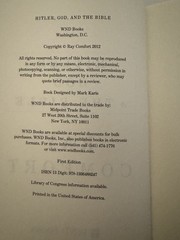 Hitler God & The Bible by Ray Comfort First Edition Hardcover w/Dust Jacket 2012