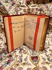 Oxford Miniature Coronation Bible The Holy Bible 1953 Leather Bound HC Inscribed