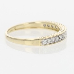 .20ctw Diamond Pavé Milgrain Scroll Wedding Band Ring 14k Yellow Gold Size 5
