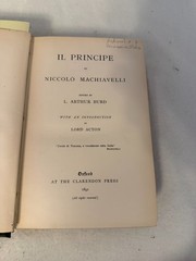 IL PRINCIPE Niccolo Machiavelli HC 1891 Oxford Clarendon Press VG
