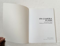 Wedding Photography On-Camera Flash Techniques for Digital Niekerk, Paperback