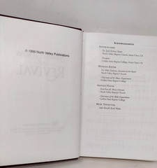 Songs & Hymns of Revival Hymnal 1999 Burgundy North Valley Publications HC