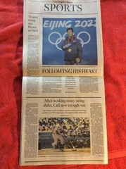 LA TIMES SPORTS SECTION JULY 31 2025 DODGERS ALEX CALL OLYMPIC NATHAN CHEN