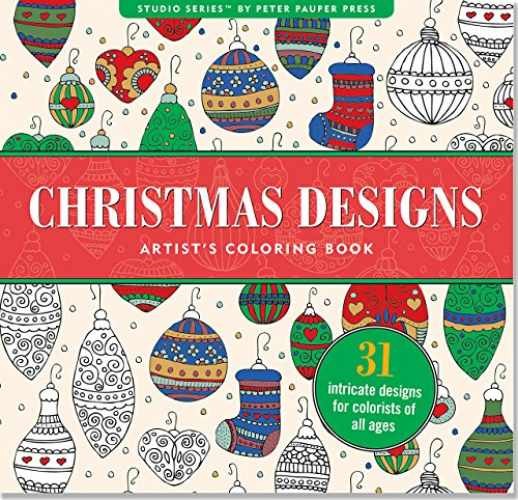 Christmas Designs Artist’s Adult – Paperback, by Peter Pauper Press – Very Good