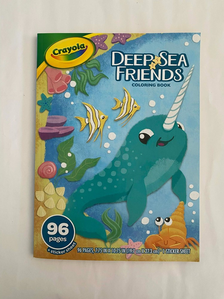 Crayola Under The Sea Coloring Pages and Stickers Coloring Book Unused LIKE NEW