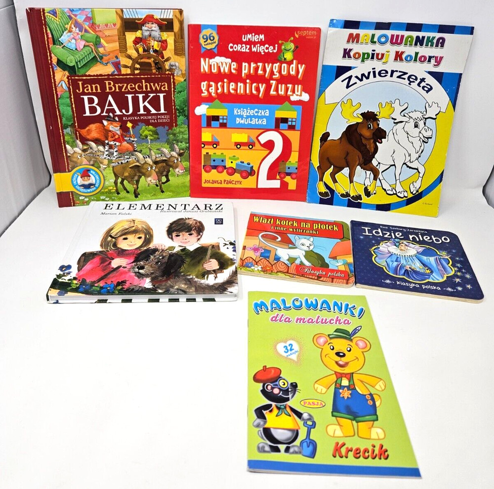 Lot of 7 Polish Children’s Story and Activity Books – Język Polski!!