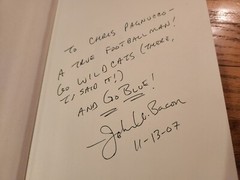 John Bacon SIGNED Bo’s Lasting Lessons Michigan Schembechler First Edition COA