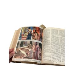Vtg Holy Bible Torah Jewish Family 1957 Leonard S. Davidow MCM Gold Illustrated