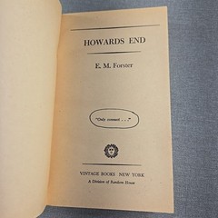 Howards End E M Forster 1921 Vintage Paperback Book