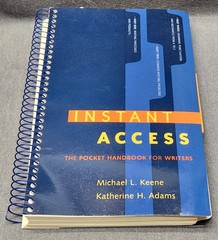 Instant Access Pocket Handbook for Writers 2004 Keene Adams Style Guide Book