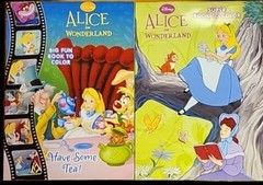 DISNEY ALICE IN WONDERLAND COLORING BOOKS (64 PAGES EACH) FREE SHIPPING USA