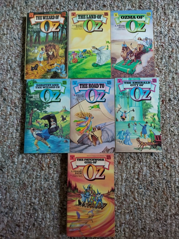 L. Frank Baum – Wizard of Oz – Set Series Lot (#1 -#7) Paperback Del Rey Books