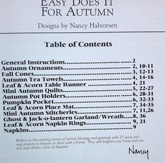 Art To Heart Easy Does It For AUTUMN Nancy Halvorsen Pattern Book