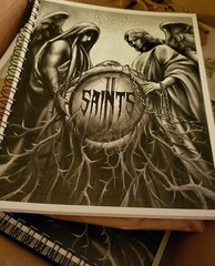 BLACK & GREY TATTOO FLASH BOOK BODY ART SKETCH