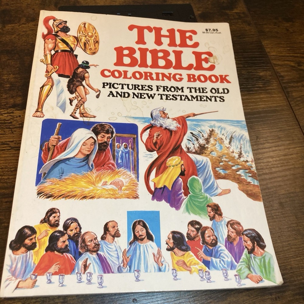 The Bible Coloring Book Jesus Mary Creative Child 1991 Vtg – 156 Unused Pages