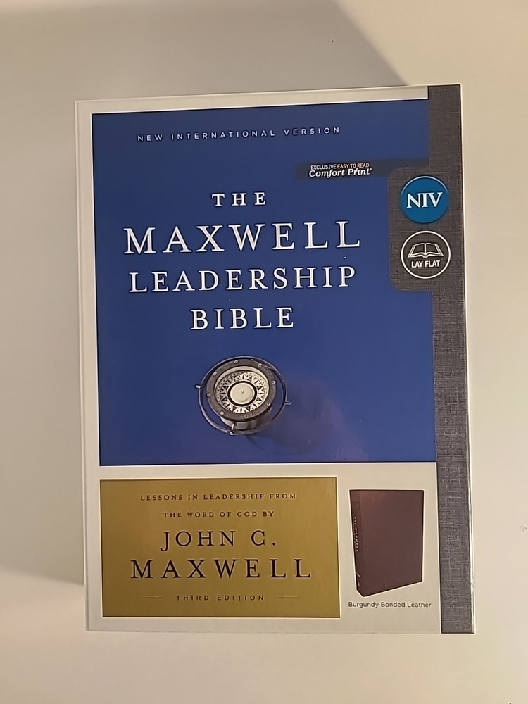 NIV Maxwell Leadership Bible Premium Bonded Leather BRAND NEW MSRP $79.99